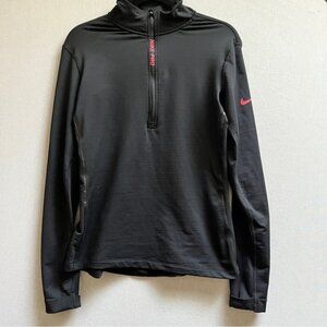 NIKE PRO HYPER-WARM 1/2 ZIP FLEECE LINED PULLOVER RUNNING SHIRT SZ L